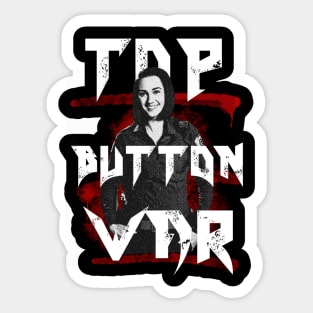 Metal- Top Button War Sticker